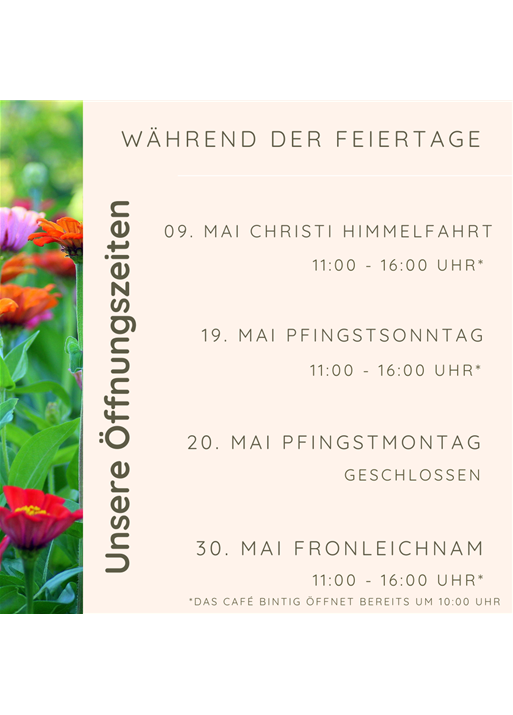 Öffnungszeiten Gartencenter Bintig