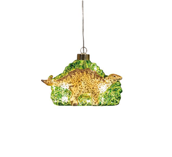 Anna’s Collection LED-Glashänger Dinosaurier – Grün/Gold
