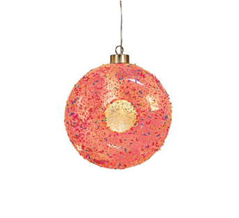 Anna’s Collection LED-Glashänger Donut – Rosa