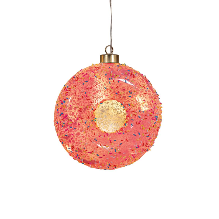 Weihnachtsdekoration aus Glas · warmweiße LED-Beleuchtung