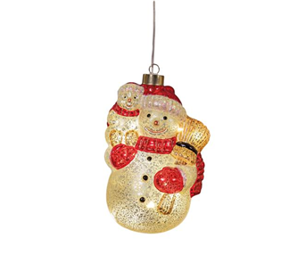 Anna’s Collection LED-Glashänger Schneemann – 19 cm