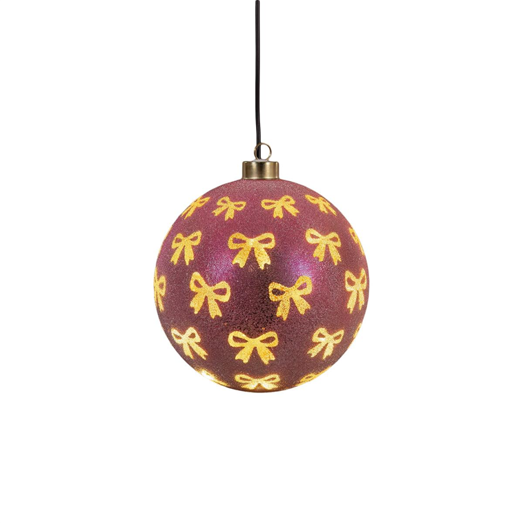 Weihnachtsdekoration aus Glas · warmweiße LED-Beleuchtung