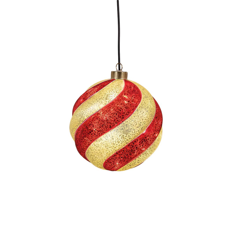 Weihnachtsdekoration aus Glas · warmweiße LED-Beleuchtung