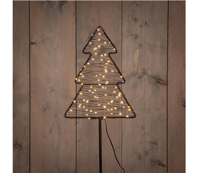 Anna’s Collection LED-Gartenstecker Baum aus schwarzem Metall