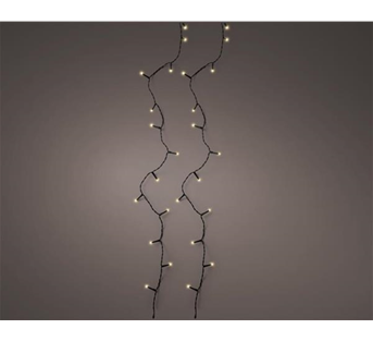 Lumineo Basic LED-Lichterkette – Soft Gold · Kabel schwarz · Dauerlicht