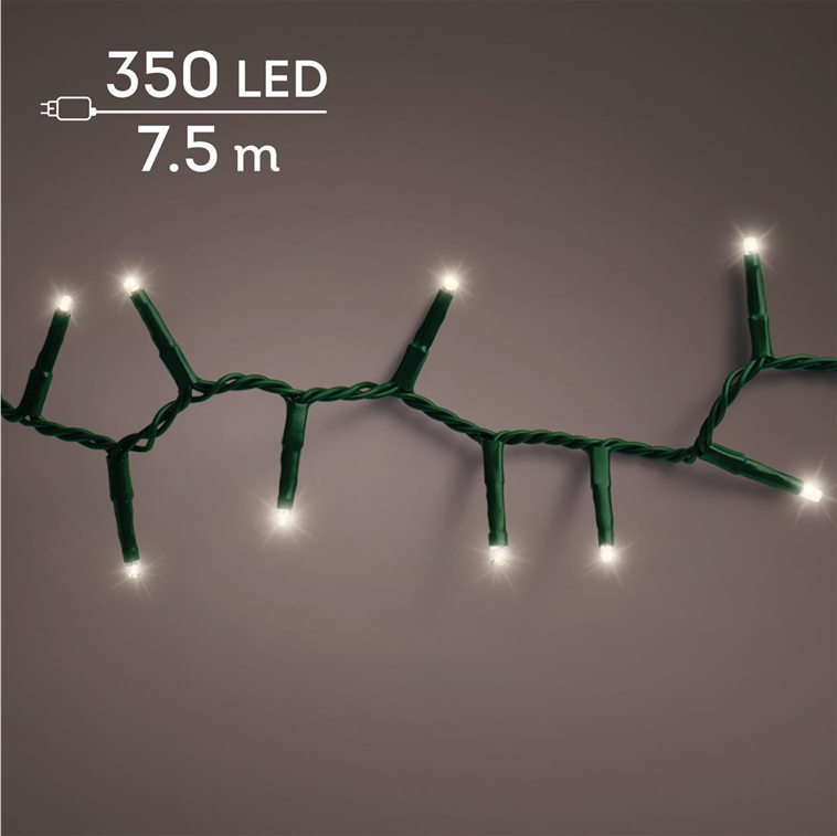 Warmweiß · Kabel grün · Dauerlicht