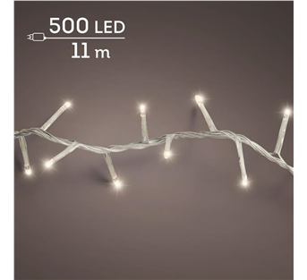 Lumineo Compact LED-Lichterkette – Warmweiß · Kabel transparent · Dauerlicht