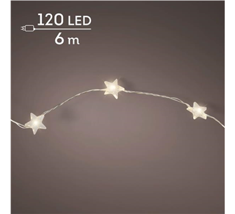 Lumineo Micro-LED-Stranglichterkette – Warmweiß · Kabel silber · 8 Funktionen / Twinkle