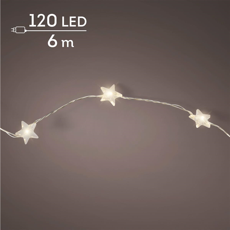 Warmweiß · silberes Kabel · 8 Funktionen / Twinkle