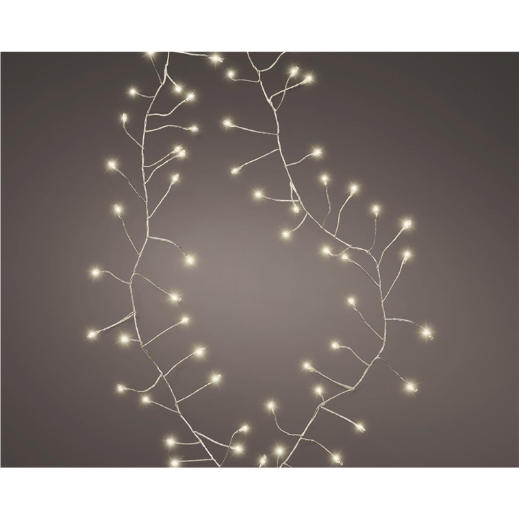 Warmweiß · silberes Kabel · Dauerlicht