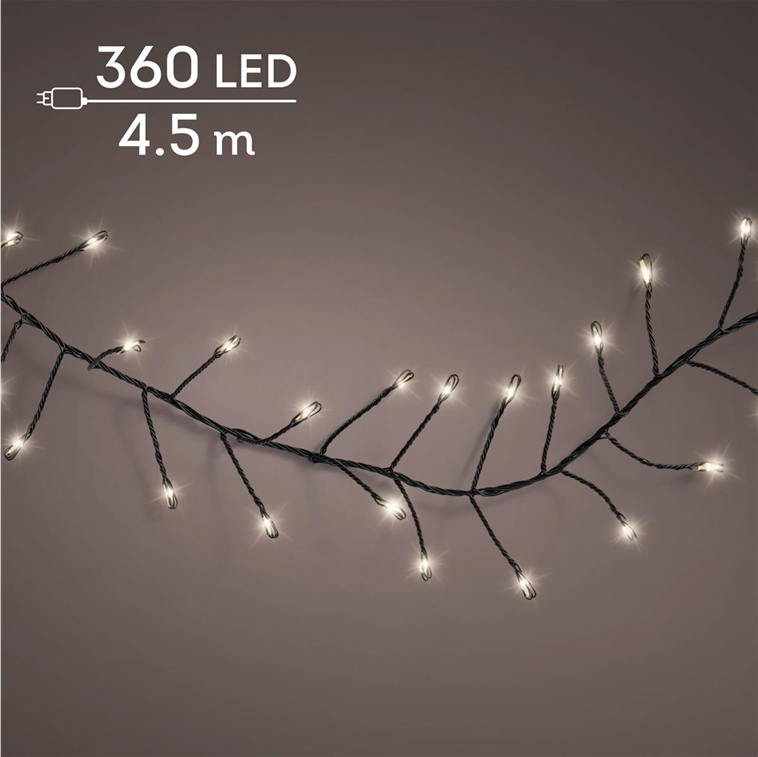 Warmweiß · Kabel schwarz · 8 Funktionen / Twinkle