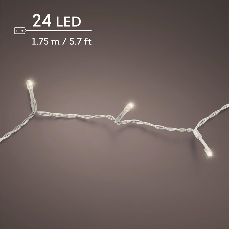 Warmweiß · Kabel transparent · Dauerlicht