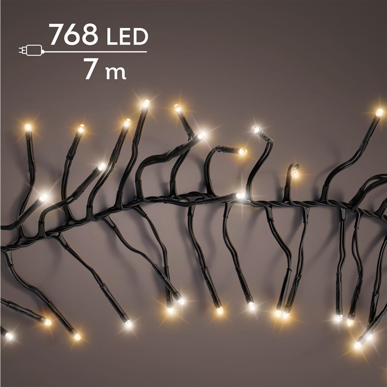 Warmweiß / klassisch warm · Kabel schwarz · Dauerlicht