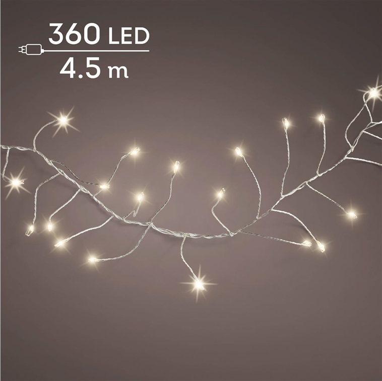 Warmweiß · silberes Kabel · 8 Funktionen / Twinkle