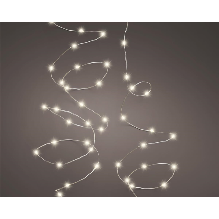 Warmweiß · silberes Kabel · 8 Funktionen / Twinkle